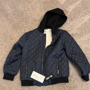 Quilted Kids Jacket with Faux Fur Lining